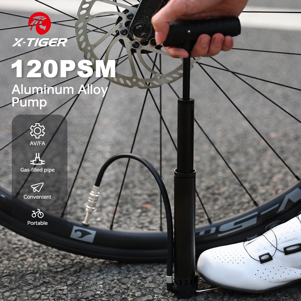Xcm Mountain Biking - X-TIGER Portable Bicycle Air Pump 120PSI