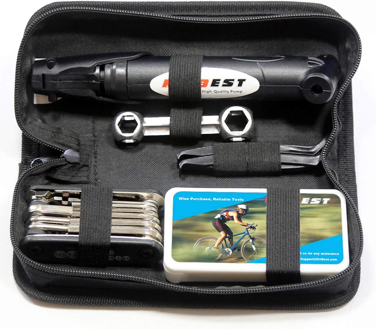 Mountain Biking Images - Bike Repair Tool Kit with 120PSI