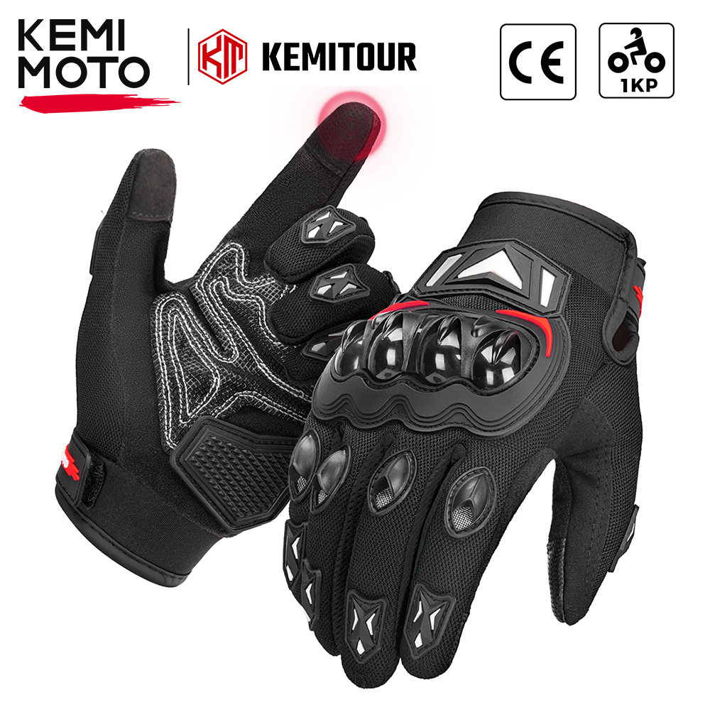 Mountain Biking Gloves - KEMITOUR Summer Motorcycle Gloves CE Touch