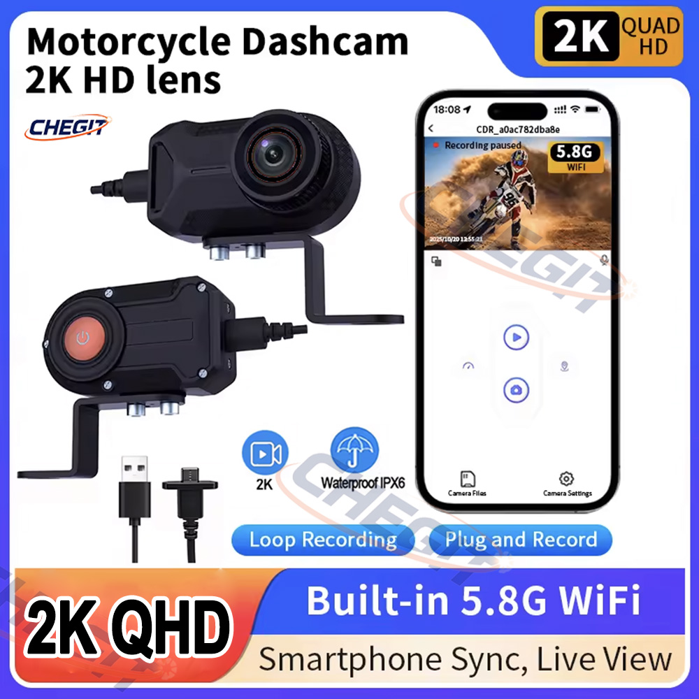 Motorcycle DVR 2K HD WiFi With - Mountain Biking Images บทวิจารณ์และราคา