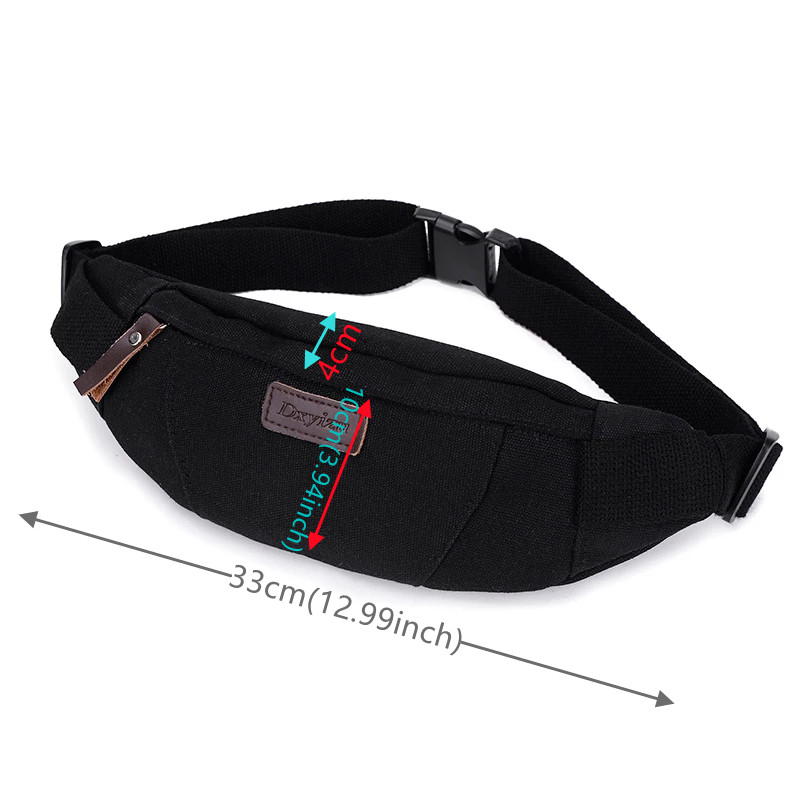 Men's Canvas Fanny Pack Waist  - Mountain Biking Waist Pack บทวิจารณ์และราคา