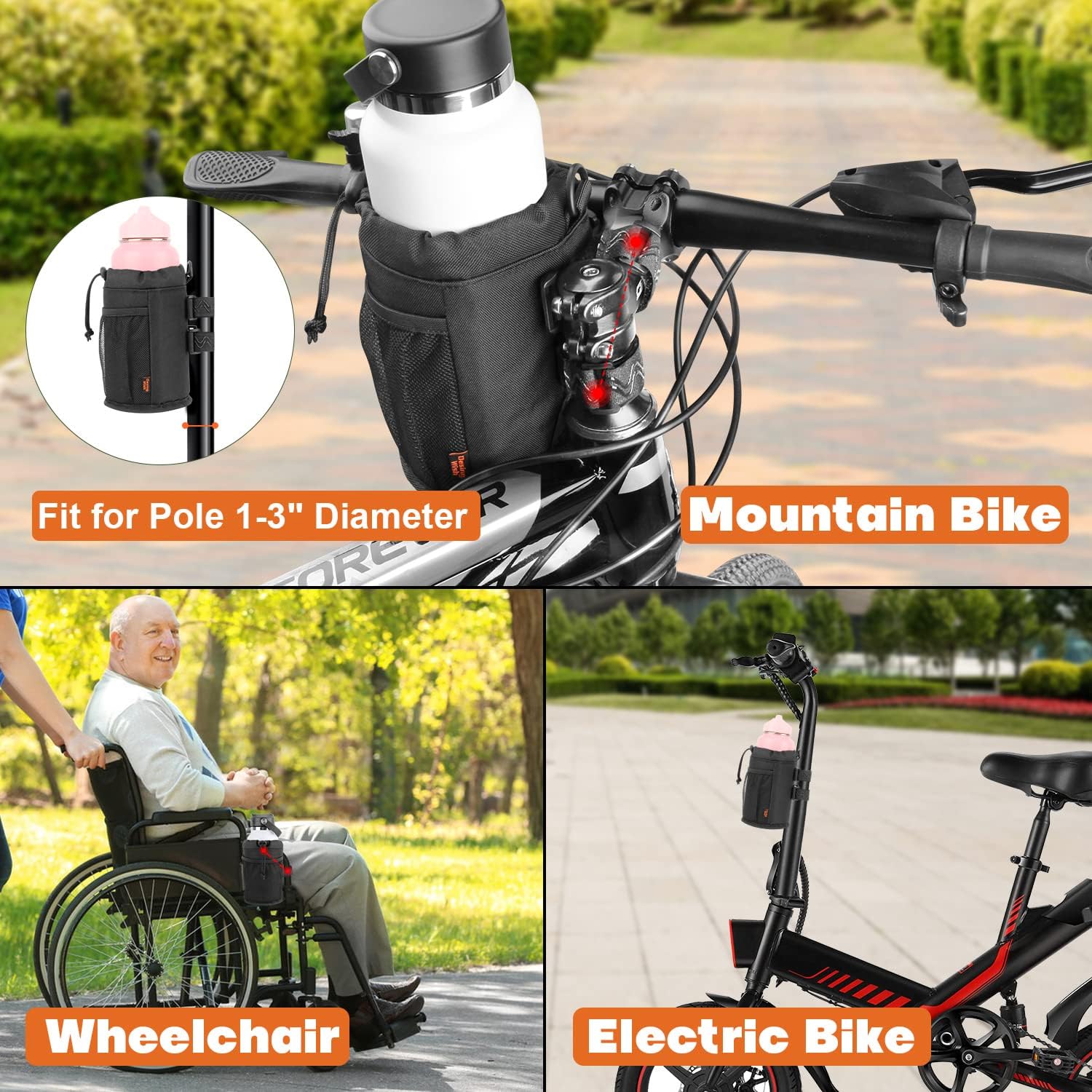 Bike Water Bottle Holder with  - Mountain Biking Images บทวิจารณ์และราคา