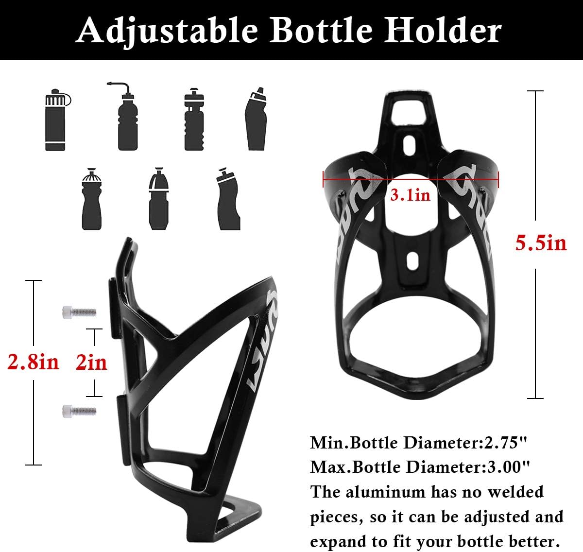 2-Pack Bike Water Bottle Cage  - Mountain Biking Images บทวิจารณ์และราคา