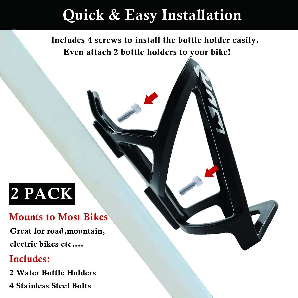 2-Pack Bike Water Bottle Cage  - Mountain Biking Images บทวิจารณ์และราคา