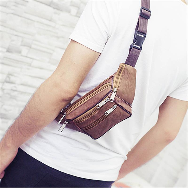 Men's Waist Bag Top Layer Cowh - Mountain Biking Waist Pack บทวิจารณ์และราคา
