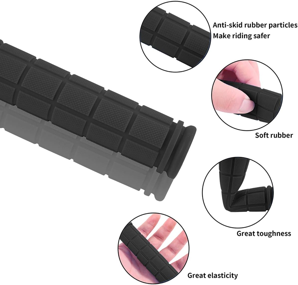 Non-Slip Rubber Bicycle Handle - Mountain Biking Images บทวิจารณ์และราคา