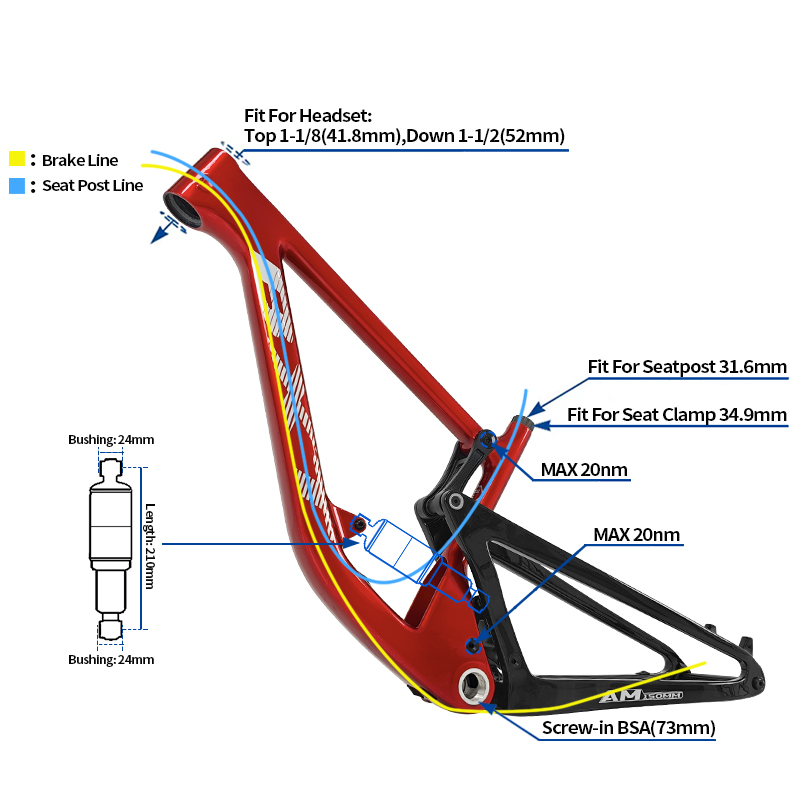 BXT-117 Carbon Suspension Bicy - Mountain Biking Track บทวิจารณ์และราคา