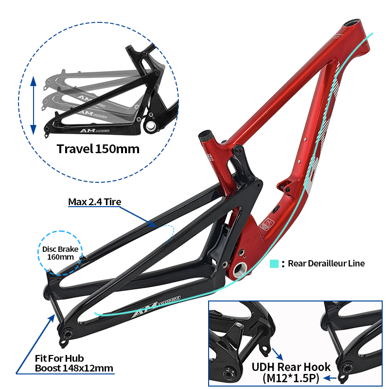 BXT-117 Carbon Suspension Bicy - Mountain Biking Track บทวิจารณ์และราคา