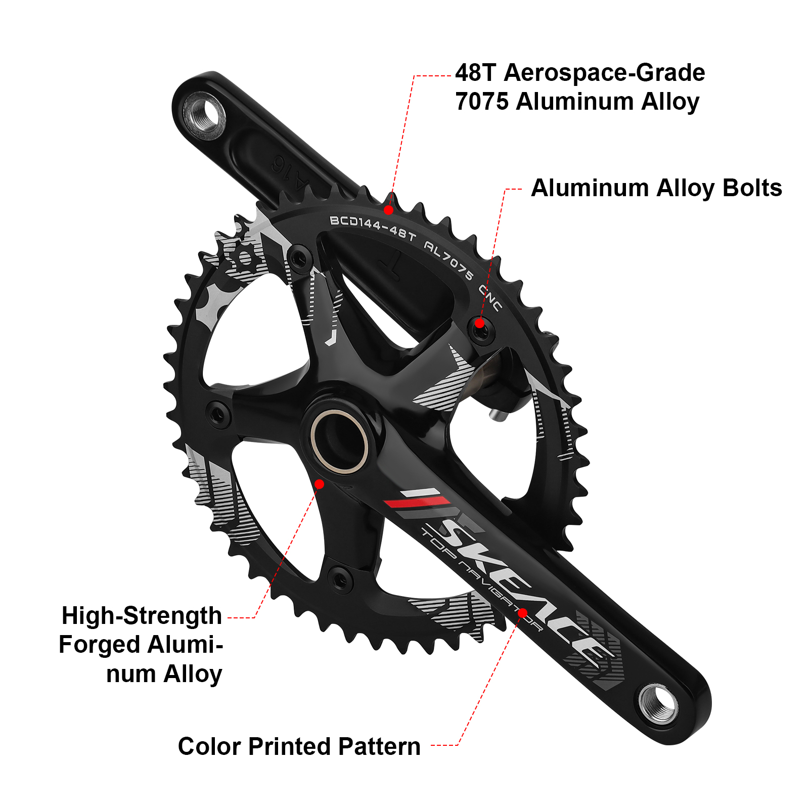 SKEACE Road Bike Crankset 144B - Mountain Biking Track บทวิจารณ์และราคา