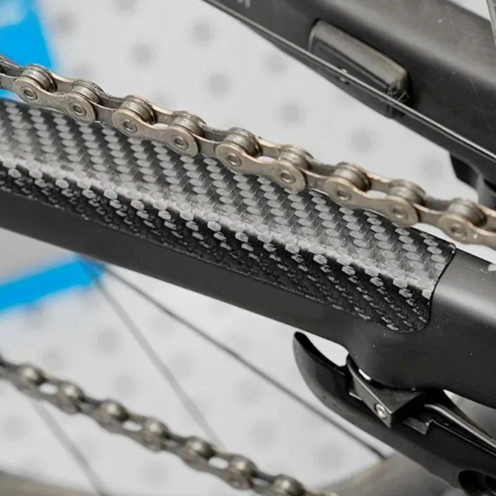 Black Carbon Fiber Bicycle Cha - Chainstay Protector Wrap บทวิจารณ์และราคา