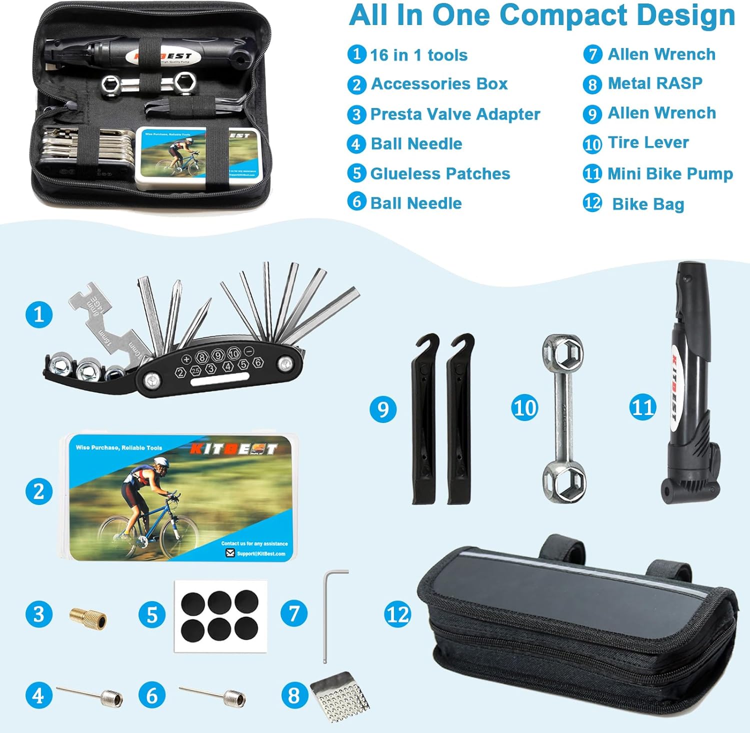 Bike Repair Tool Kit with 120P - Mountain Biking Images บทวิจารณ์และราคา